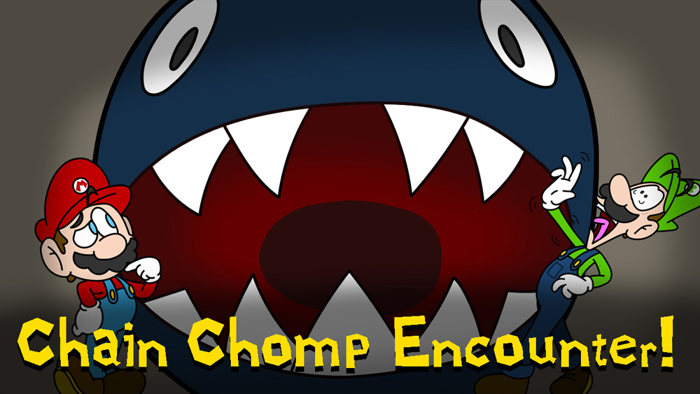 The Mario Brothers encounter a Chain Chomp (Short Animation)